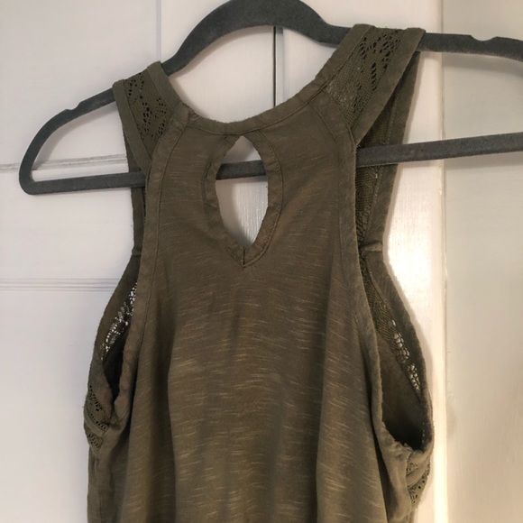 OLIVE GREEN FLOWY TANK - Picture 4 of 5